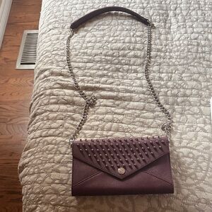 Rebecca Minkoff Studded Clutch in Dark Purple